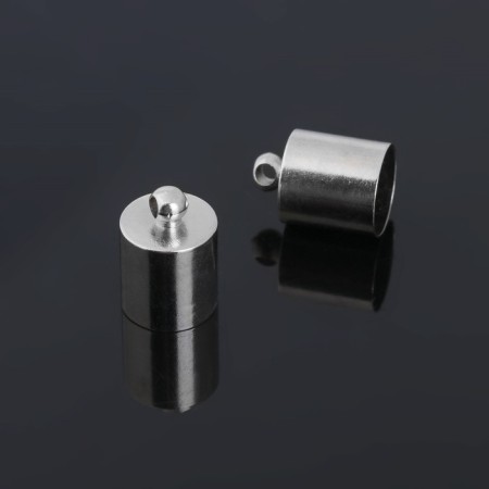 Counter-step, cm-165, (set of 5pcs), 1.2 × 0.8 cm, d (ext.) = 0.7 cm, silver color