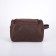 Lightning cosmetic bag, external pocket, brown color