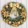 New Year's Wreath D-36 cm "Bow" Golden Berries and Flowers