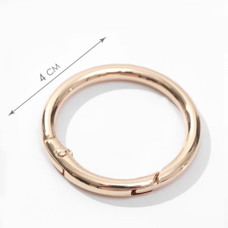 Karabin ring, d = 32/40 mm, thickness - 4 mm, 5 pcs, gold color-1