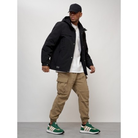 Male spring jacket, size 48, black color-2