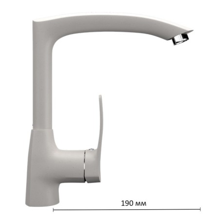 Kitchen mixer Ulgran U005-331, white color