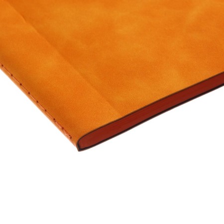 Notepad A5 "Orange", 60 sheets, without Linovka, artificial leather, thermoting, tinted OFSET BLOCK 70g/m2-2