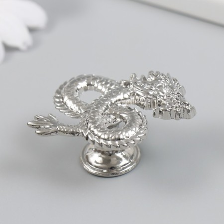 Pen for the casket metal "Chinese dragon" silver 4.5x5 cm-1