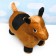 Toy - Children's "Horse" Rubber inflatable jumper, 50x27cm, in a case, brown