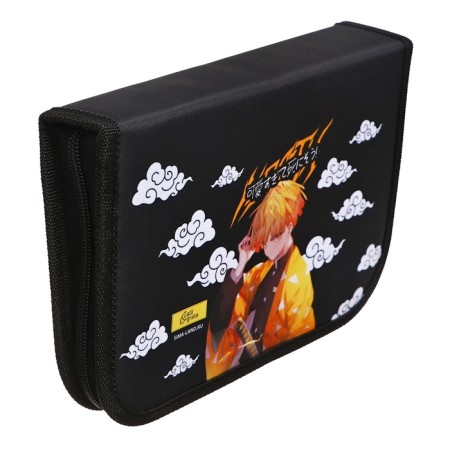 Penal 3 sections, tab inside, 140 x 210 x 40 mm, fabric, calligrata top block "Anime Blade"-3