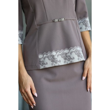 Female suit, size 42, lilac color-4