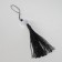Textile suspension, plastic "Brush. Lotus" black 1.2x2.7x14.5 cm