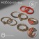 Ring set 8 pieces "Dream" heart, color with gold, size mix