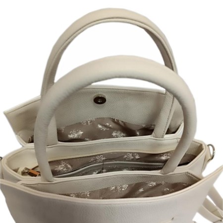 Women's bag Eleganta Beige flora-5