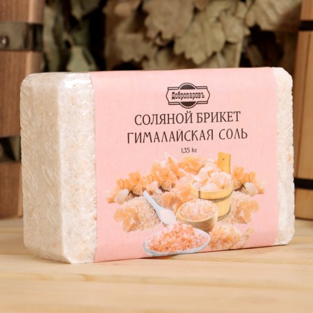 Соляной брикет "Гималайская соль" 1,35 кг "Добропаровъ"-1