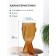 Glass Vase "Feys", 16 × 15 × 31.5 cm, yellow color