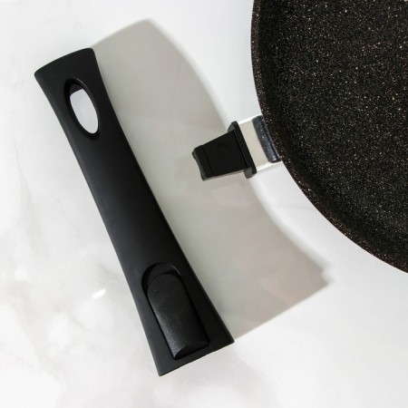 The frying pan “Elite”, D = 24 cm, removable handle, anti -stick coating, black color-5