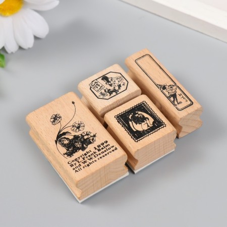 Printing a tree in a tin box "Welcome to a fairy tale" set of 4 pcs 7.5x10.5 cm-3