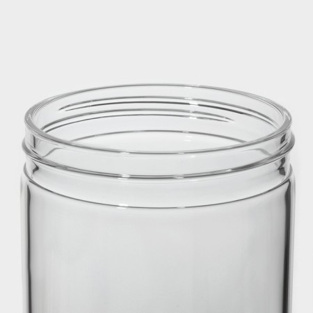 Glass glass with a lid and tube "Bjorn", 450 ml-6