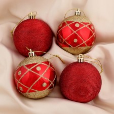 Set of balls plastic D-7 cm, 4 pcs 