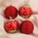 Set of balls plastic D-7 cm, 4 pcs "Niola" red