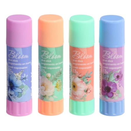 Glue pencil 13g Erichkrause EasyStick "Pastel Bloom" PVP, economical consumption, mix-5