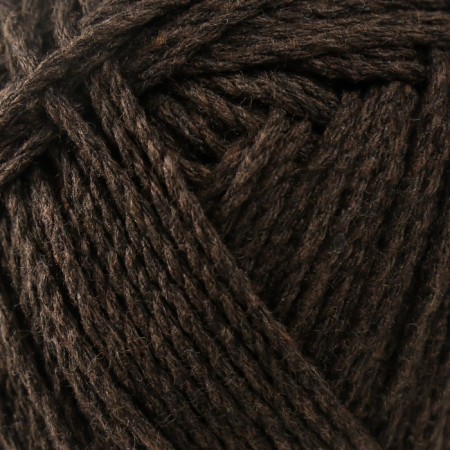 Yarn "soft cotton" 70% cotton, 30% nylon 220m/100g (063 chocolate)-2