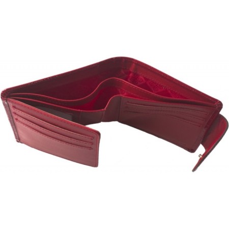 Nice wallet, glossy skin, burgundy crocodile color-3