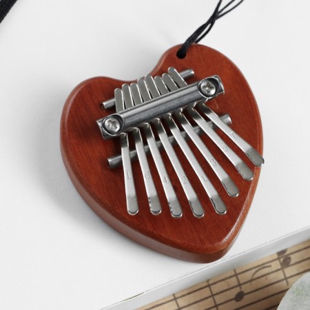 Kalim "heart" Music Life, 8 reeds, 7 x 5 x 1.8 cm, tree-1