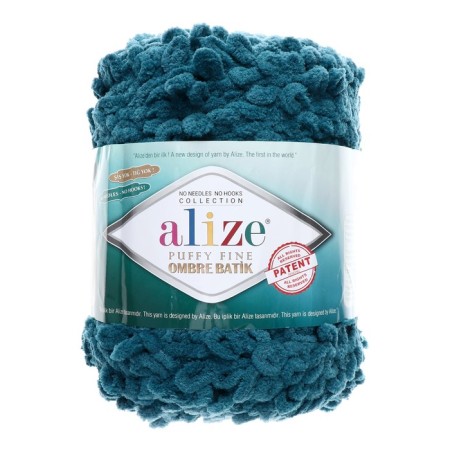 Yarn "Puffy fine ombre Batik" 100% micropoliester 73m/500g (7263 sea wave)-1