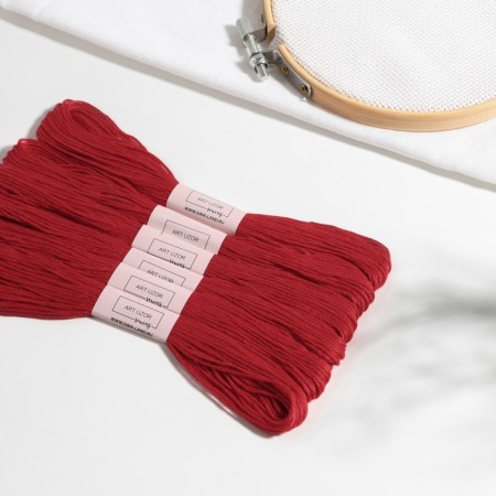 BLANC muline threads, 8 ± 1 m, 6 pcs, Red color No. 817-1