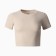 Women's T-shirt shortened, dark cream color, size 46 (l)