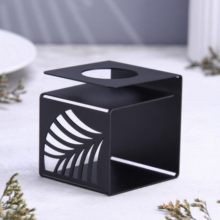 Small "Palm leaf" 7x7x7 cm, black-1