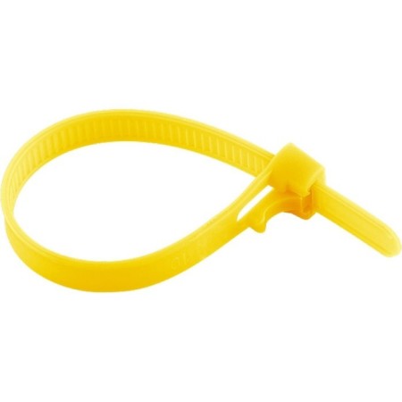 Clamps reusable Sibrtekh 45575, 200 x 7.2 mm, plastic, white, 50 pcs.