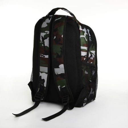 School backpack, “saxi”, 2 lightning departments, 2 outer pockets, 2 side pockets, black/black color-3
