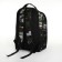 School backpack, “saxi”, 2 lightning departments, 2 outer pockets, 2 side pockets, black/black color