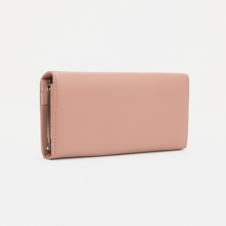 Women's wallet on magnets, pink color-1