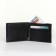 Male purse for magnet, clip for bills, separation for SIM cards, black color