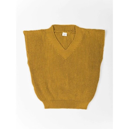 Vest for girls, height 128 cm, yellow color-6