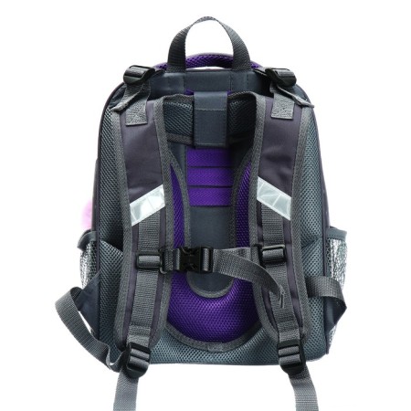 School backpack 38 x 30 x 16 cm, ergonomic back, stavia "black cat", gray-4