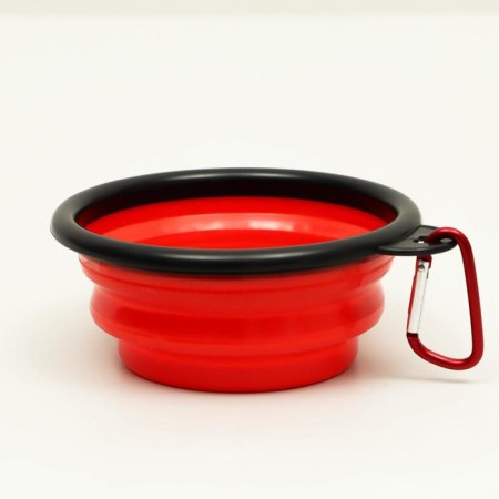 Silicone bowl, folding, 250 ml, 11 cm, red-3