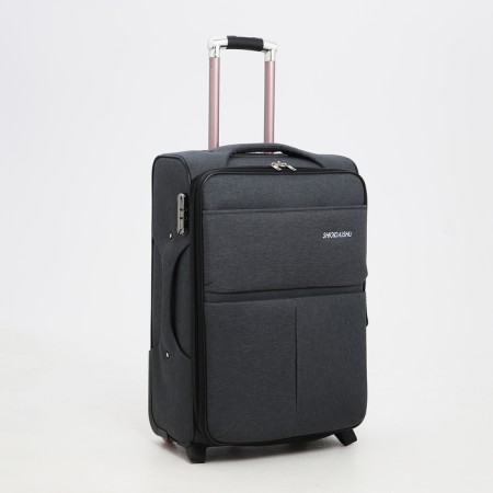 Small suitcase 24 "On the zipper, code castle, with extension, the color is gray-1