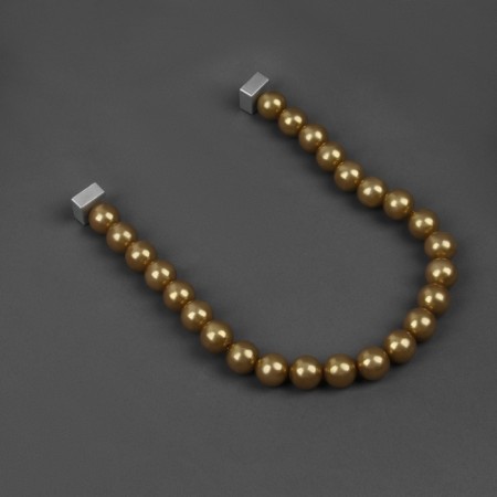 Picking for curtains “Pearl beads”, D = 1.5 cm, 30 cm, brown color-1