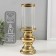 Ceramics candlestick, glass for 1 candle "grace" d = 7.5 cm gold 10x10x28.5 cm