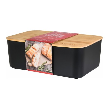 Khlebnitsa Oursson, 29.6 × 19.6 × 11 cm, with a cutting board, black-1