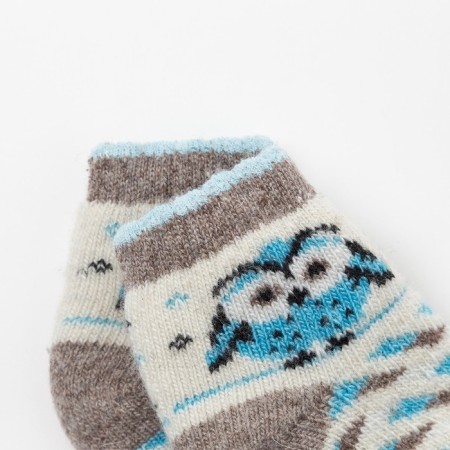 Nosk children's woolen "Aunt Owl", white color, size 10-1