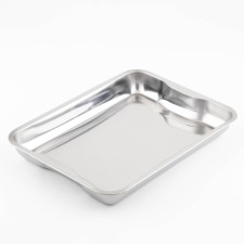 Stainless steel tray, 39 × 29 × 4.5 cm, 430 steel