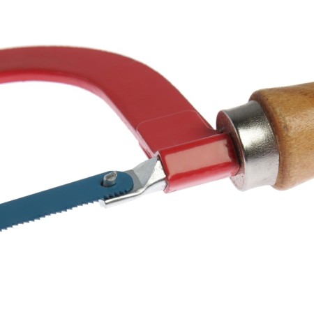 Hacksaw for metal scrap, wooden handle, 300 mm-2
