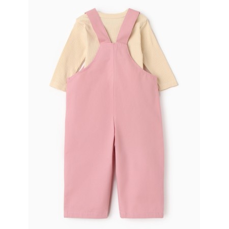 Costume (body and overalls) I, I grow 74-80 cm, pink-5