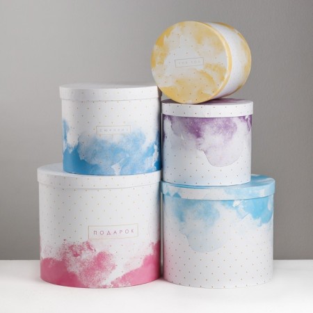 Set of boxes 5 in 1, gift packaging, “air”, 13 x 14–19.5 x 22 cm-1