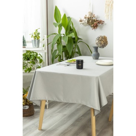 Tablecloth, size 140x220 cm, silver color