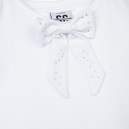 Блузка для девочки с бантом, рост 140 см-1