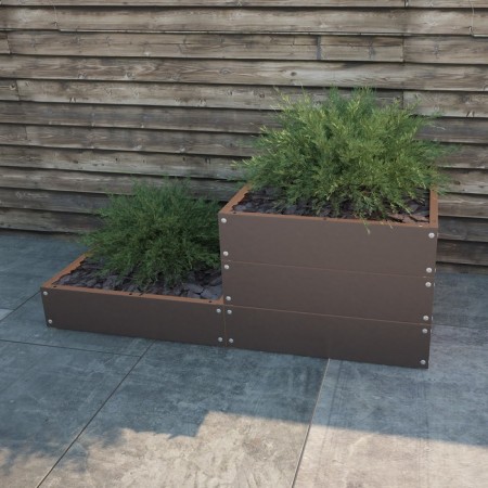 Flower bed, 60 × 60 cm, brown-2