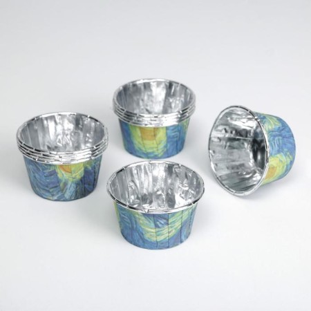 Form for baking cupcakes and cupcakes, confectionery packaging, Star Night, 7 x 4 x 5 cm